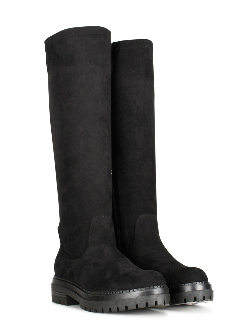 POSH by Poelman Stretch Laarzen Zwart Suedine Cybele Boots