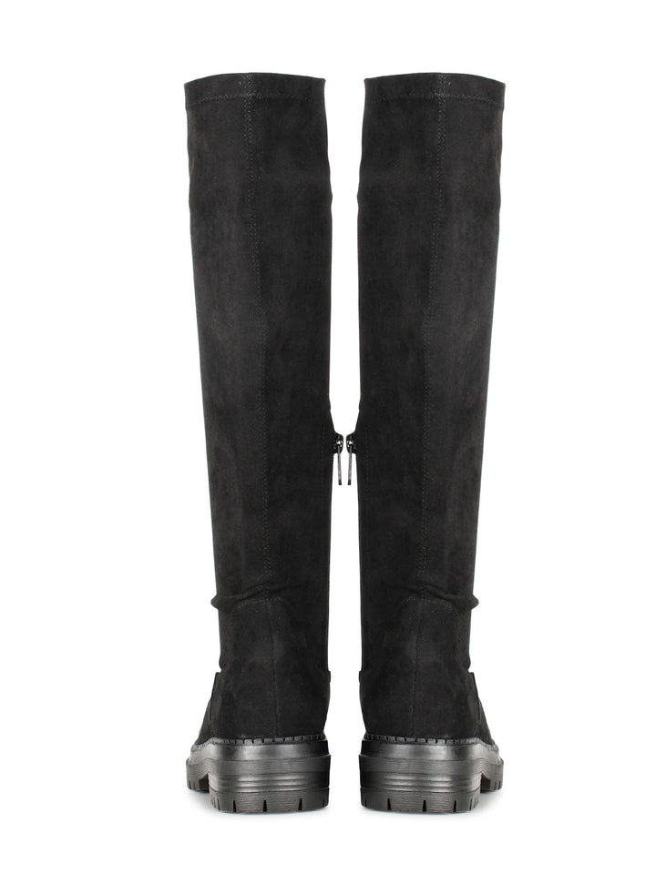 POSH by Poelman Stretch Laarzen Zwart Suedine Cybele Boots