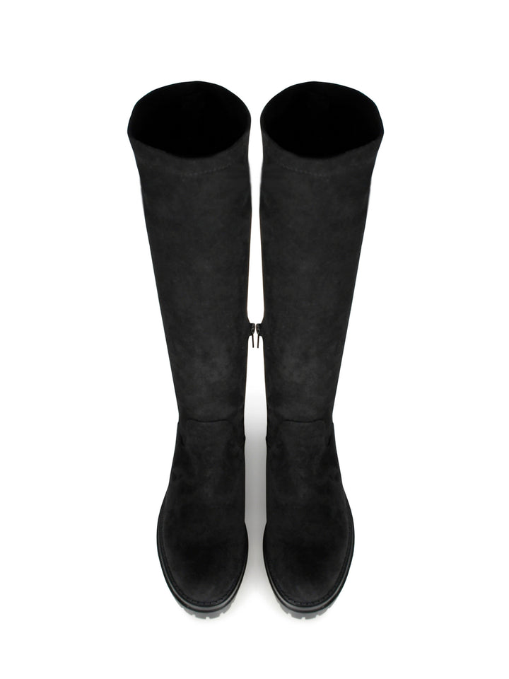POSH by Poelman Stretch Laarzen Zwart Suedine Cybele Boots