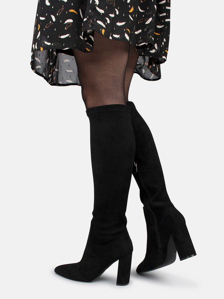 POSH by Poelman Stretch Laarzen Zwart Suedine Lauren