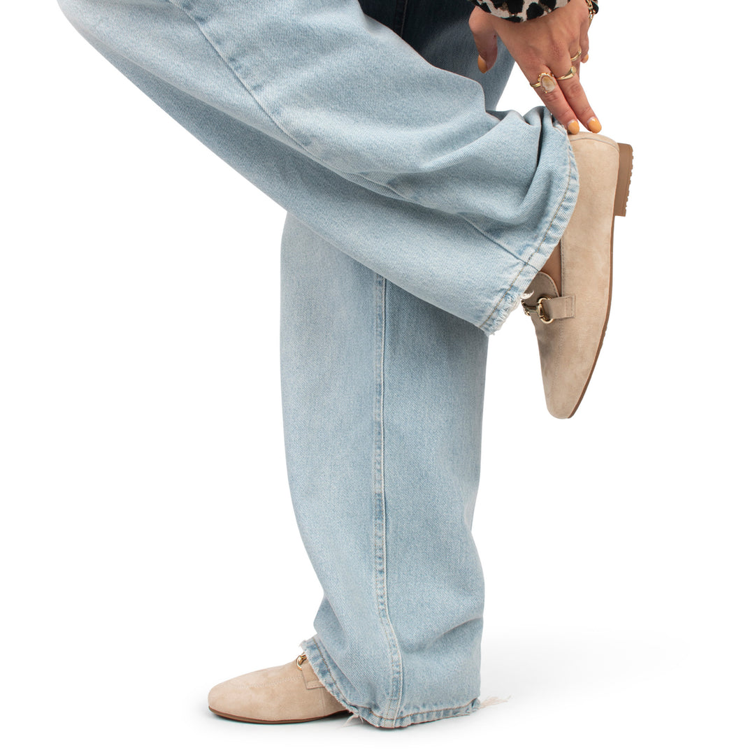 PS Poelman Loafers Beige Suéde Odette