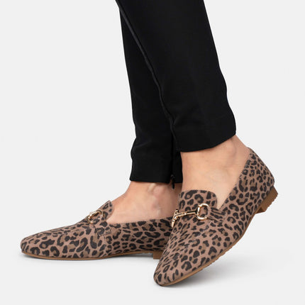 PS Poelman Loafers Leopard Suéde Odette