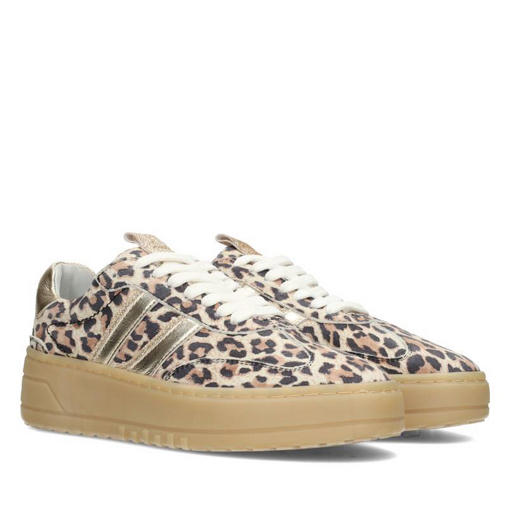 PS Poelman Sneakers Goud Anemone Leopard