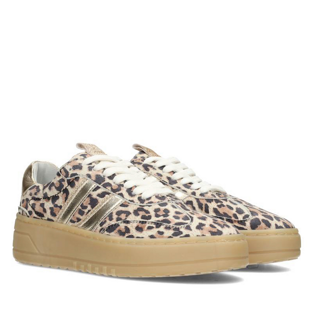 PS Poelman Sneakers Goud Anemone Leopard