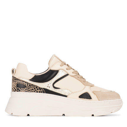 PS Poelman Sneakers Jana Beige Goud
