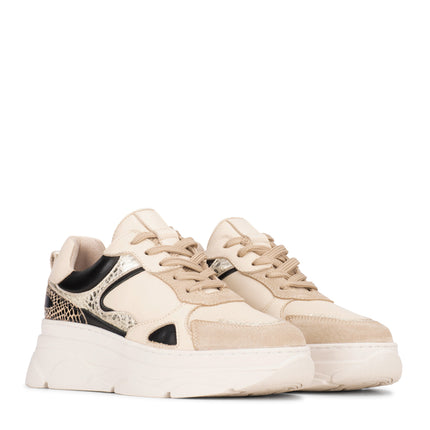 PS Poelman Sneakers Jana Beige Goud