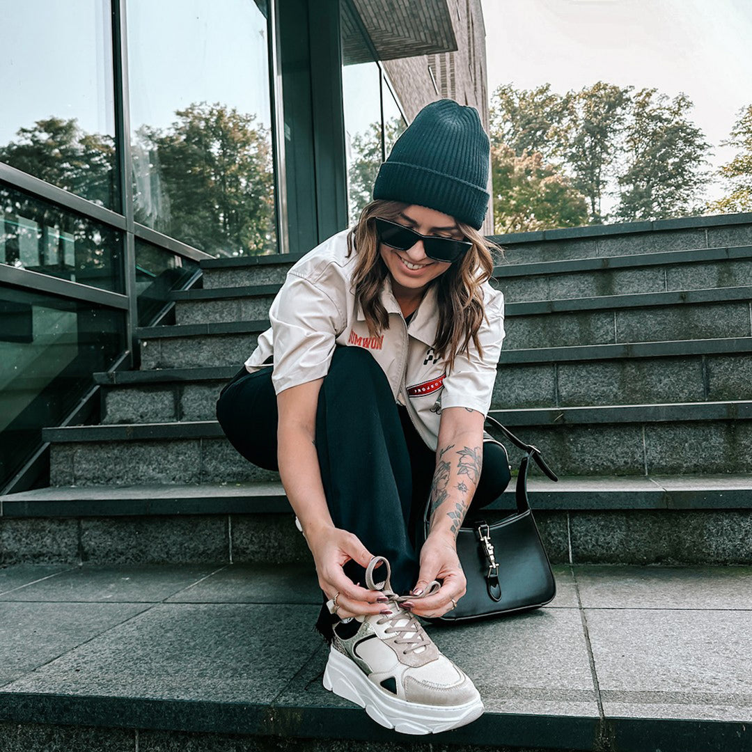 PS Poelman Sneakers Jana Beige Goud