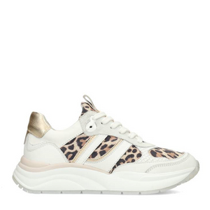 PS Poelman Sneakers Wit Charu Leopard