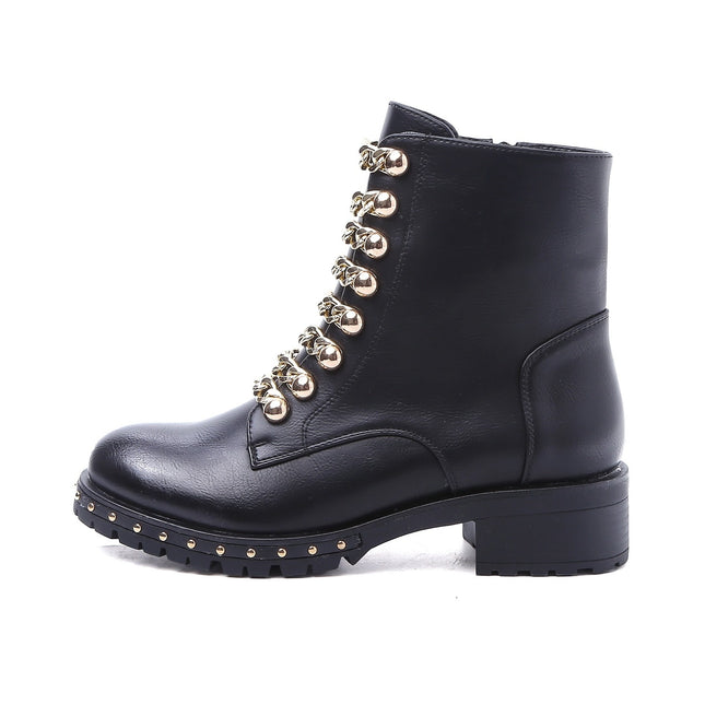 Smile Favorites Biker boots Ketting Zwart Goud
