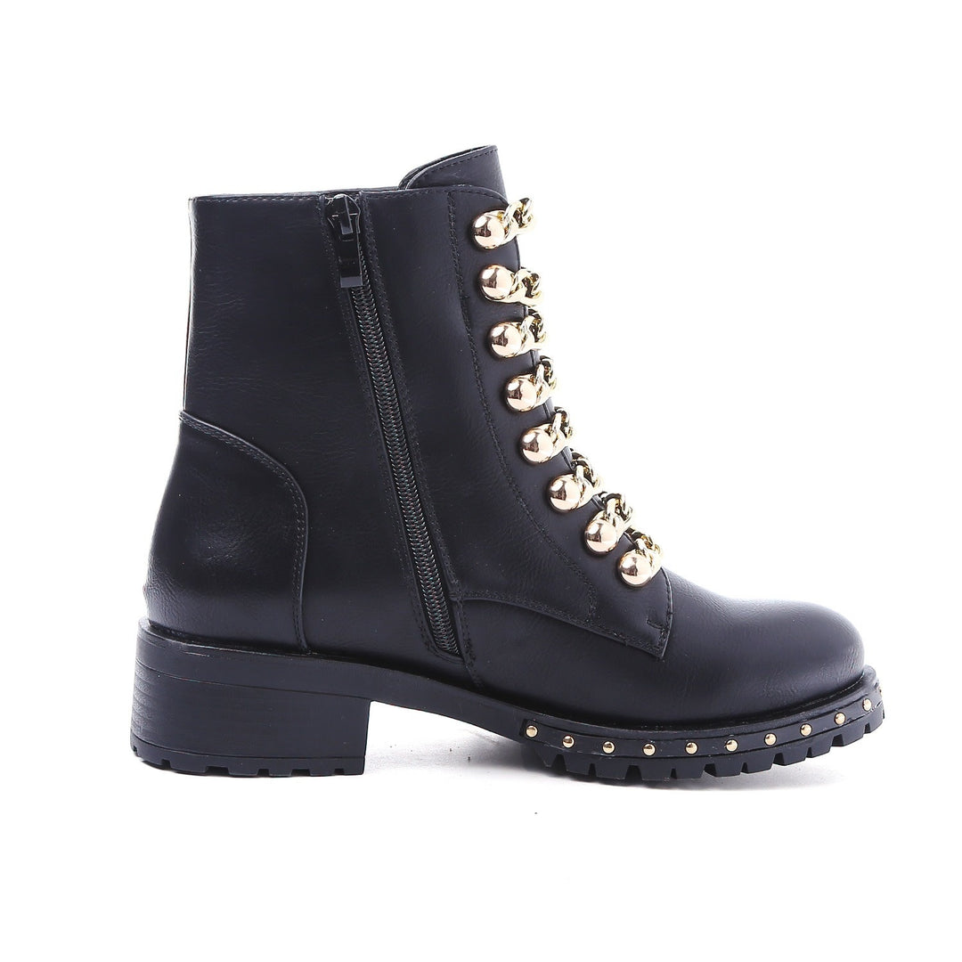 Smile Favorites Biker boots Ketting Zwart Goud