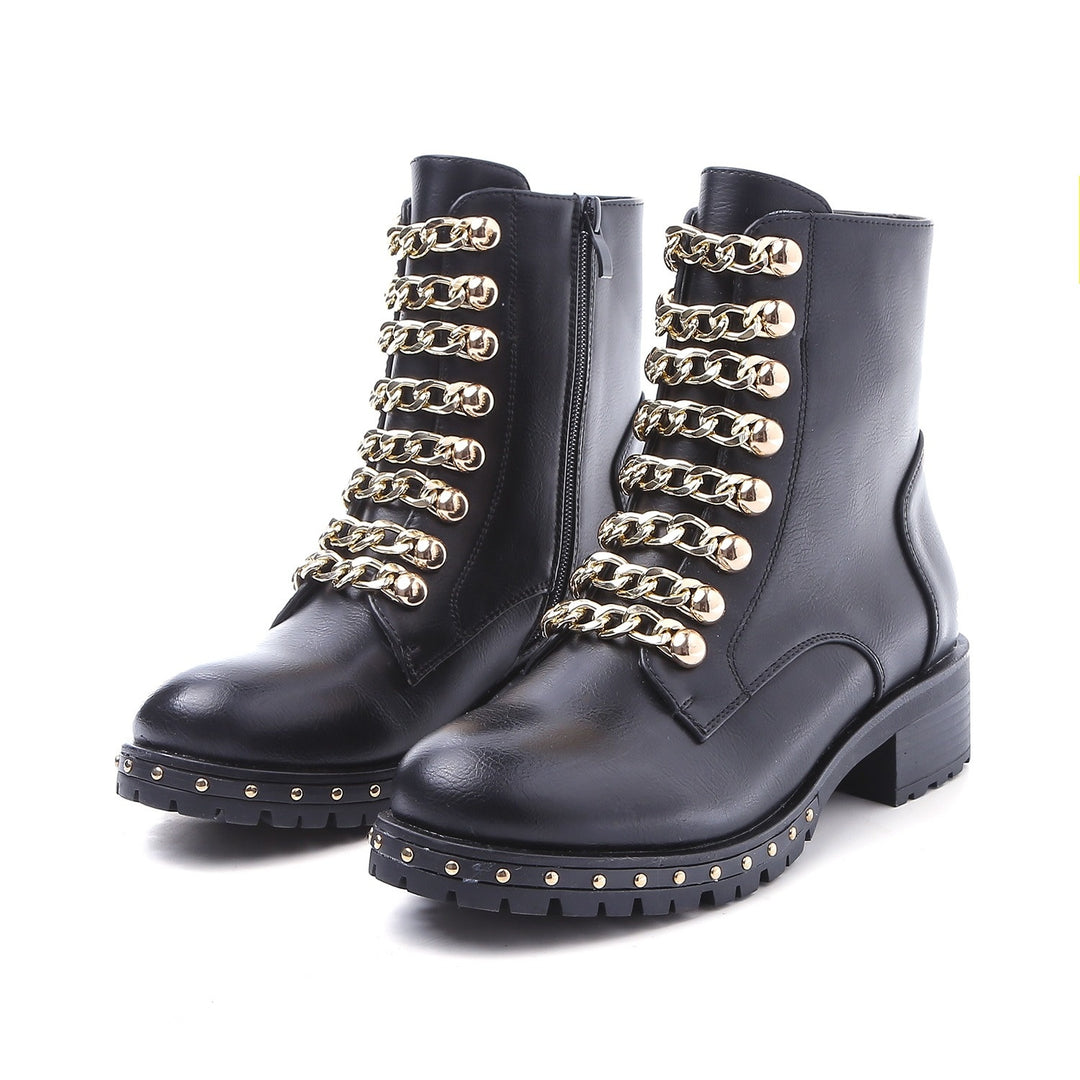 Smile Favorites Biker boots Ketting Zwart Goud