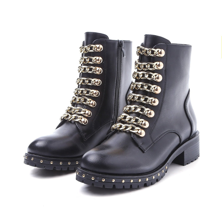 Smile Favorites Biker boots Ketting Zwart Goud