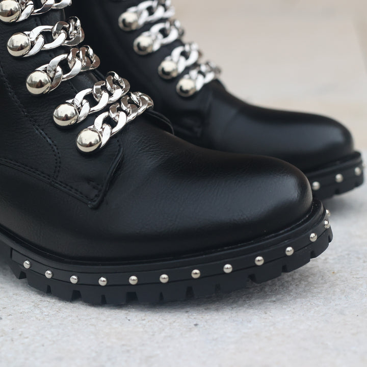 Smile Favorites Biker boots Ketting Zwart Zilver