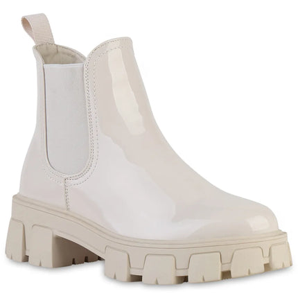 Smile Favorites Chelsea boots Beige Lak
