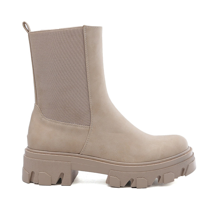 Smile Favorites Chelsea boots Beige plateau