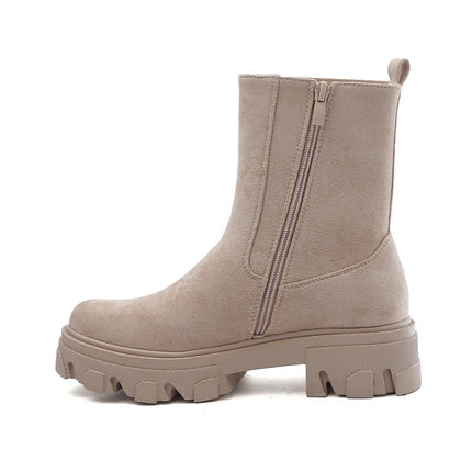 Smile Favorites Chelsea Boots Beige suedine Plateau