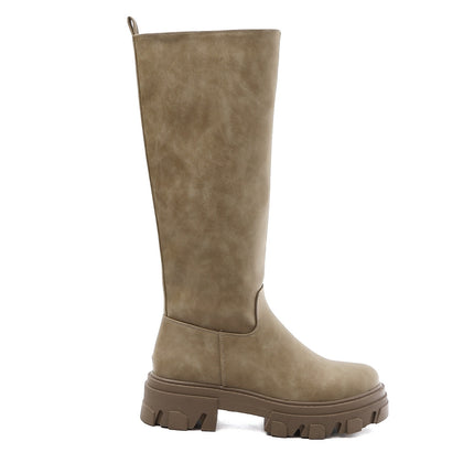 Smile Favorites Chelsea boots Hoog Suède Taupe Khaki