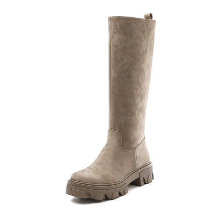 Smile Favorites Chelsea boots Hoog Suède Taupe Khaki