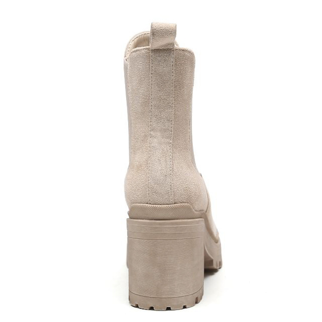 Smile Favorites Chelsea boots met hak Beige  Suedine