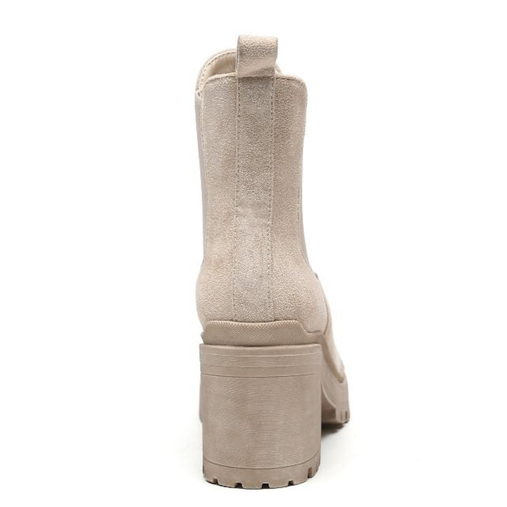 Smile Favorites Chelsea boots met hak Beige  Suedine