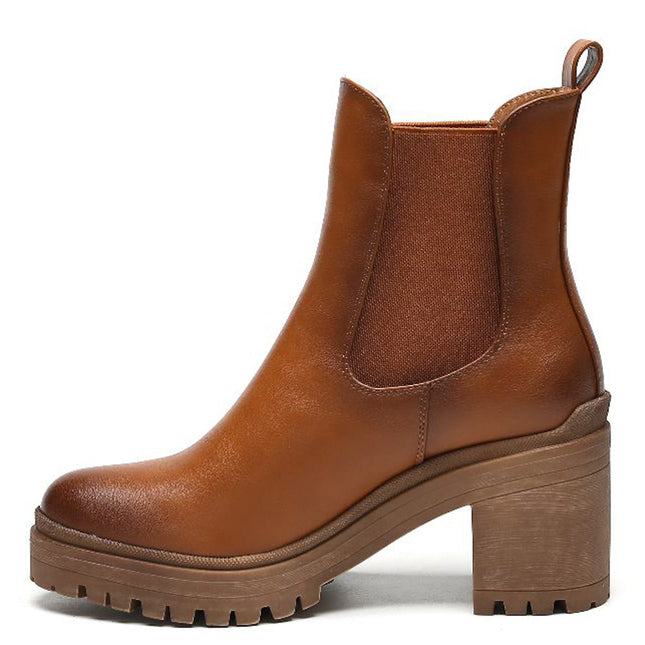 Smile Favorites Chelsea boots met hak Camel