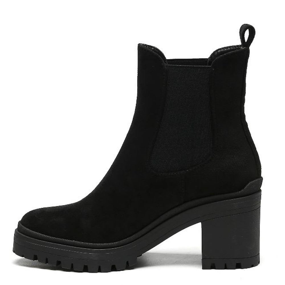 Smile Favorites Chelsea boots met hak Zwart Suedine