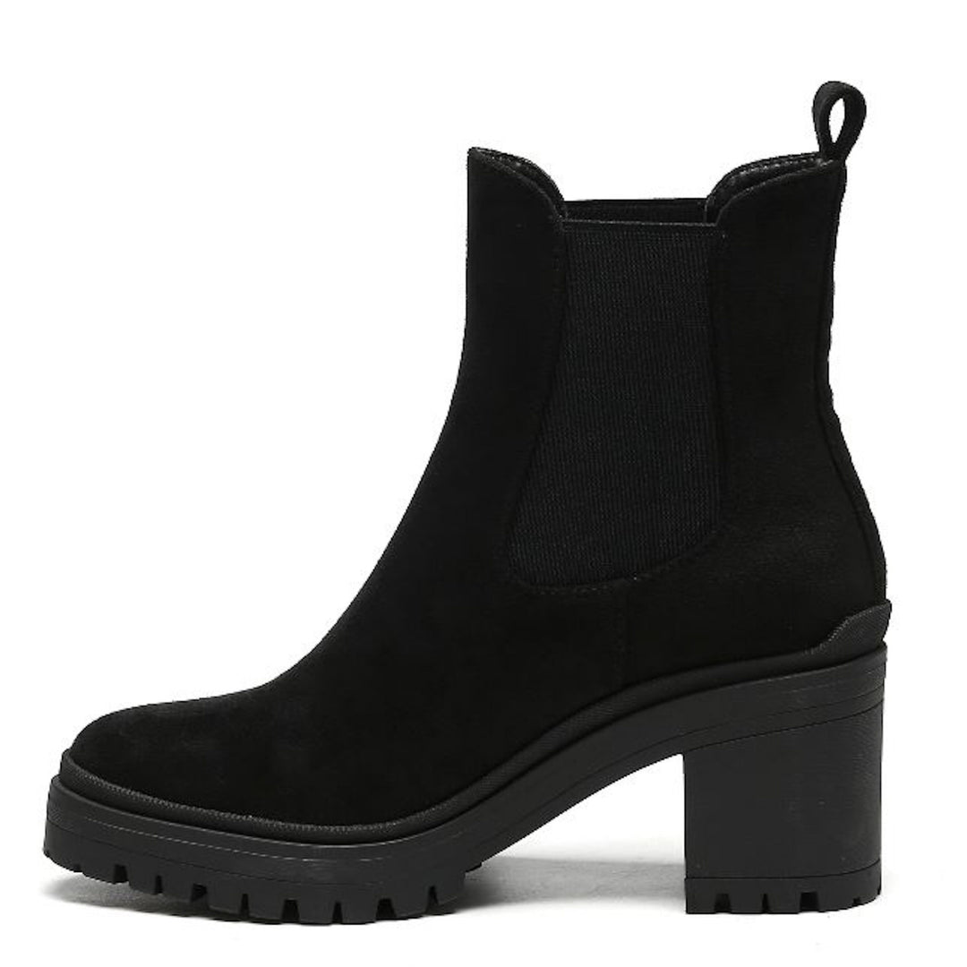 Smile Favorites Chelsea boots met hak Zwart Suedine