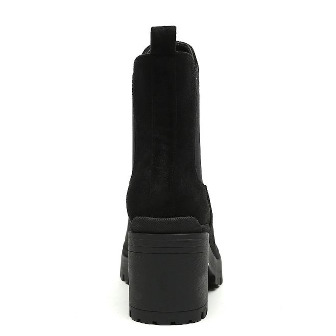 Smile Favorites Chelsea boots met hak Zwart Suedine