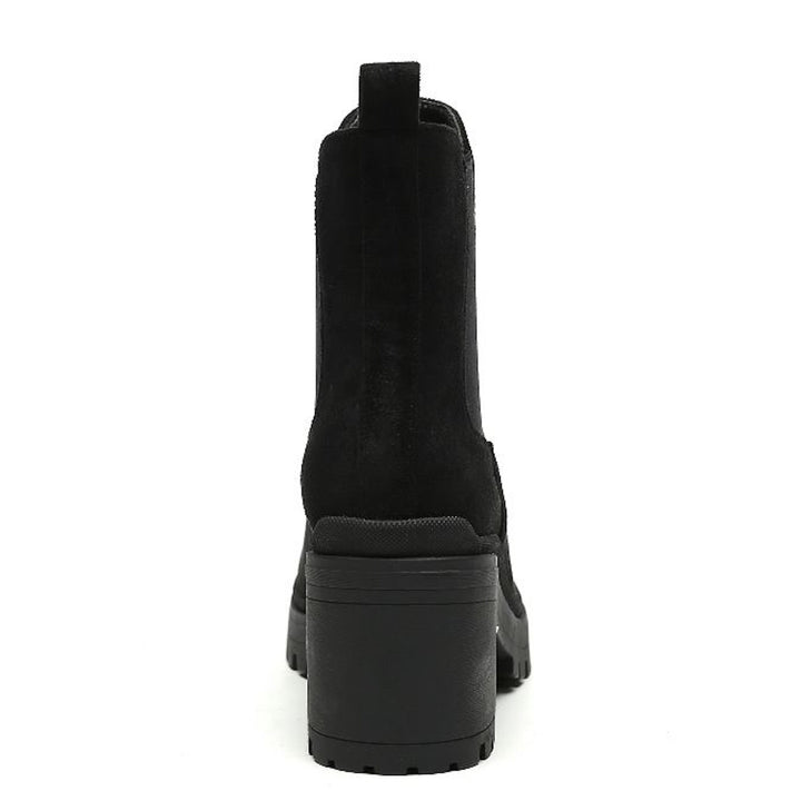 Smile Favorites Chelsea boots met hak Zwart Suedine