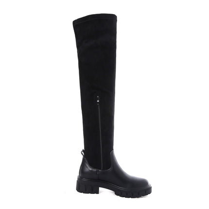 Smile Favorites Chelsea boots Overknee Suède Zwart