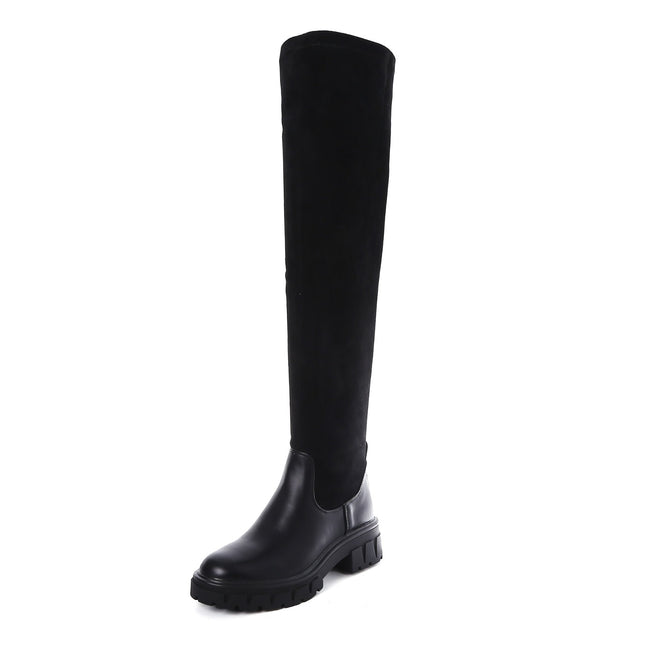 Smile Favorites Chelsea boots Overknee Suède Zwart