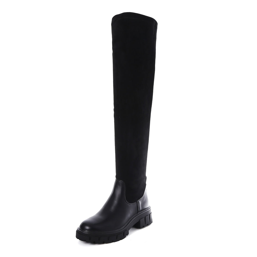 Smile Favorites Chelsea boots Overknee Suède Zwart