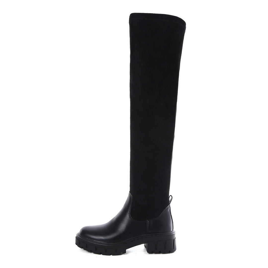 Smile Favorites Chelsea boots Overknee Suède Zwart