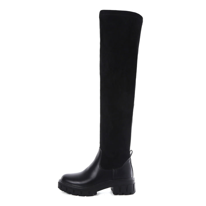 Smile Favorites Chelsea boots Overknee Suède Zwart