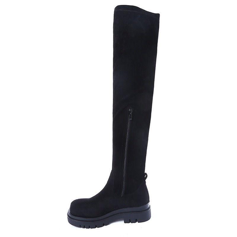 Smile Favorites Chelsea boots Overknee Zwart Suède