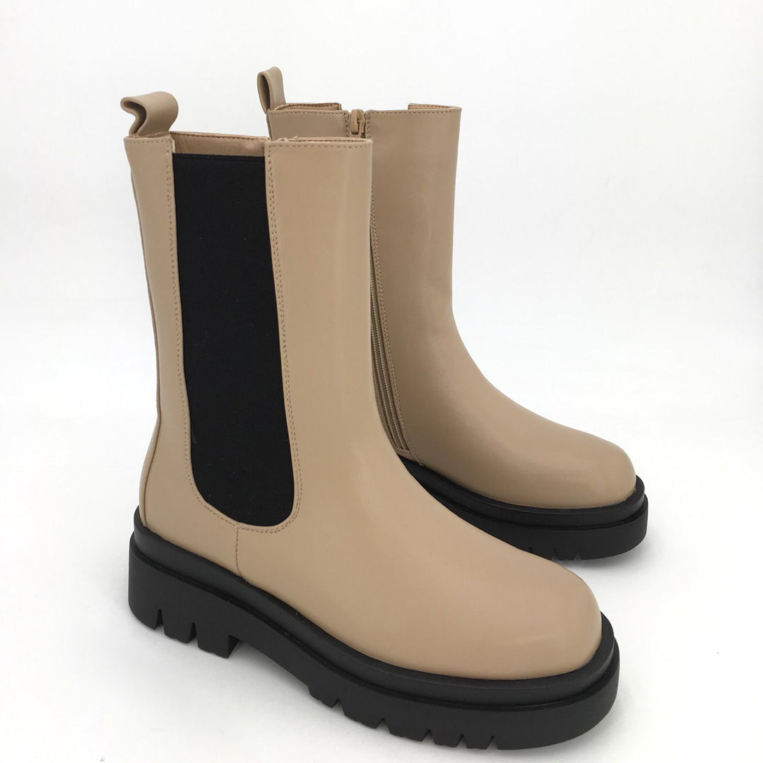 Smile Favorites Chelsea boots Plateau Taupe Zwart