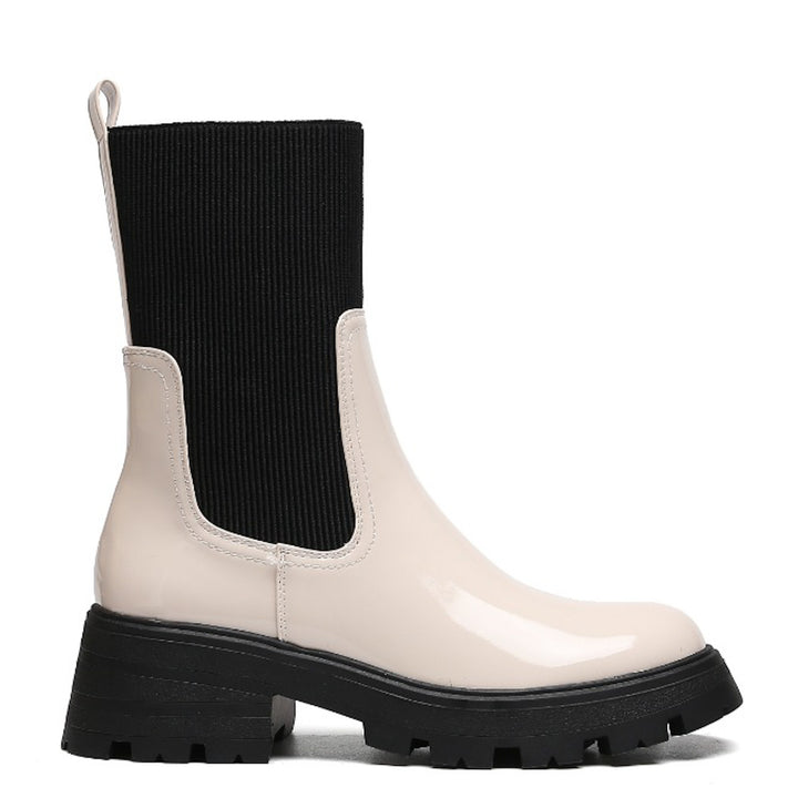 Smile Favorites Chelsea boots Sock Beige Lak