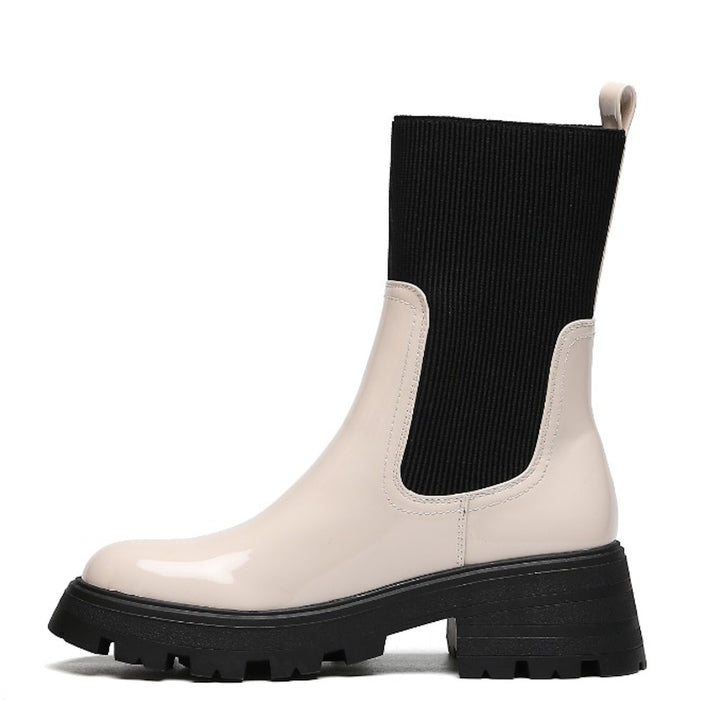 Smile Favorites Chelsea boots Sock Beige Lak