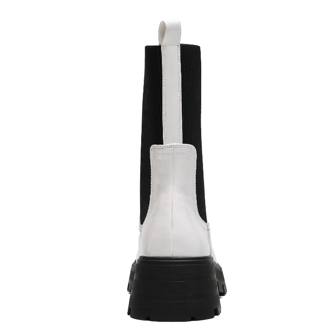 Smile Favorites Chelsea boots Sock Wit Lak