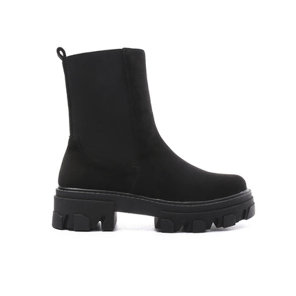 Smile Favorites Chelsea Boots Zwart suedine Plateau