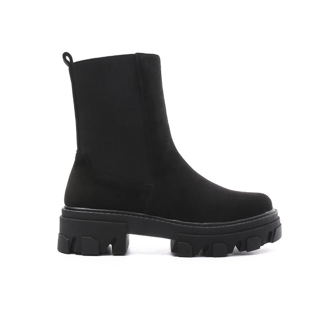 Smile Favorites Chelsea Boots Zwart suedine Plateau
