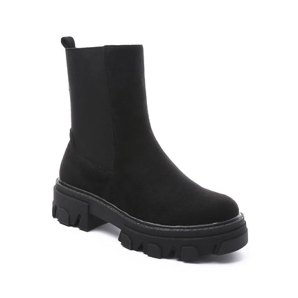 Smile Favorites Chelsea Boots Zwart suedine Plateau