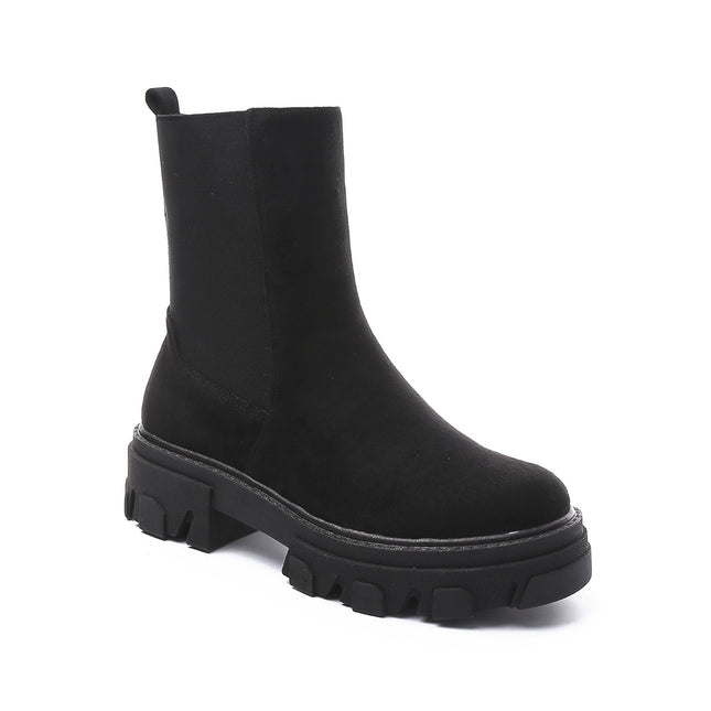 Smile Favorites Chelsea Boots Zwart suedine Plateau
