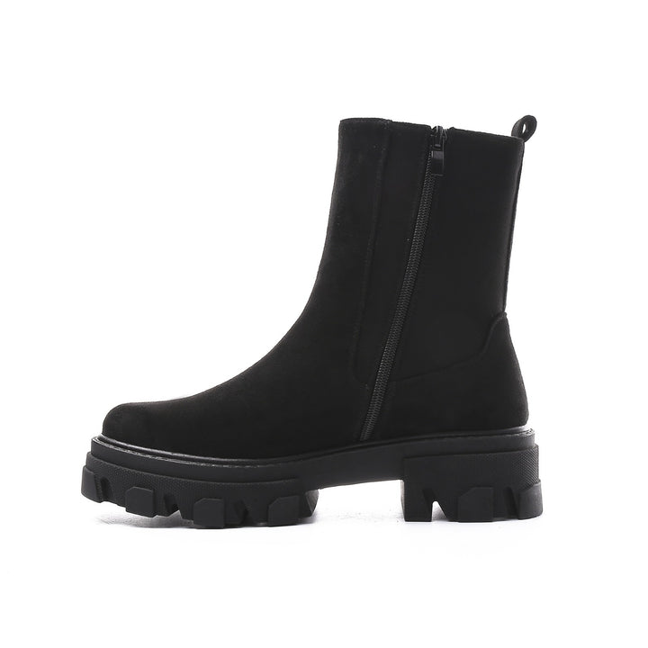 Smile Favorites Chelsea Boots Zwart suedine Plateau