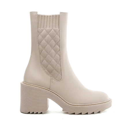 Smile Favorites Chelsea Stiksels met Hak Beige