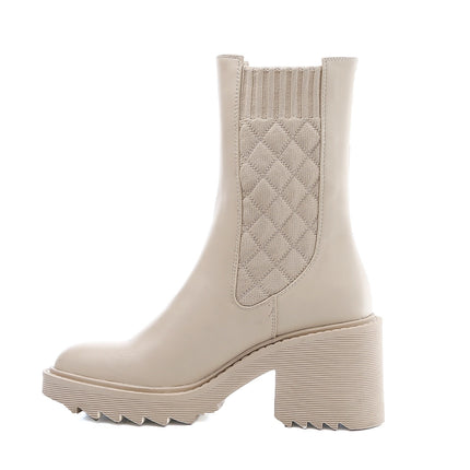 Smile Favorites Chelsea Stiksels met Hak Beige