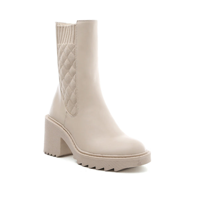 Smile Favorites Chelsea Stiksels met Hak Beige