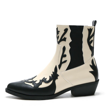 Smile Favorites Cowboylaarzen Beige Kort Flame Zwart