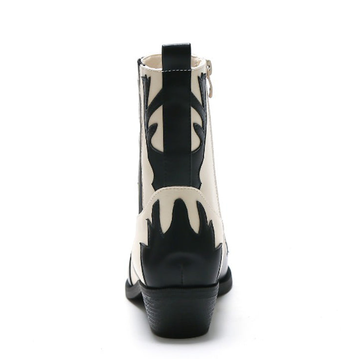 Smile Favorites Cowboylaarzen Beige Kort Flame Zwart