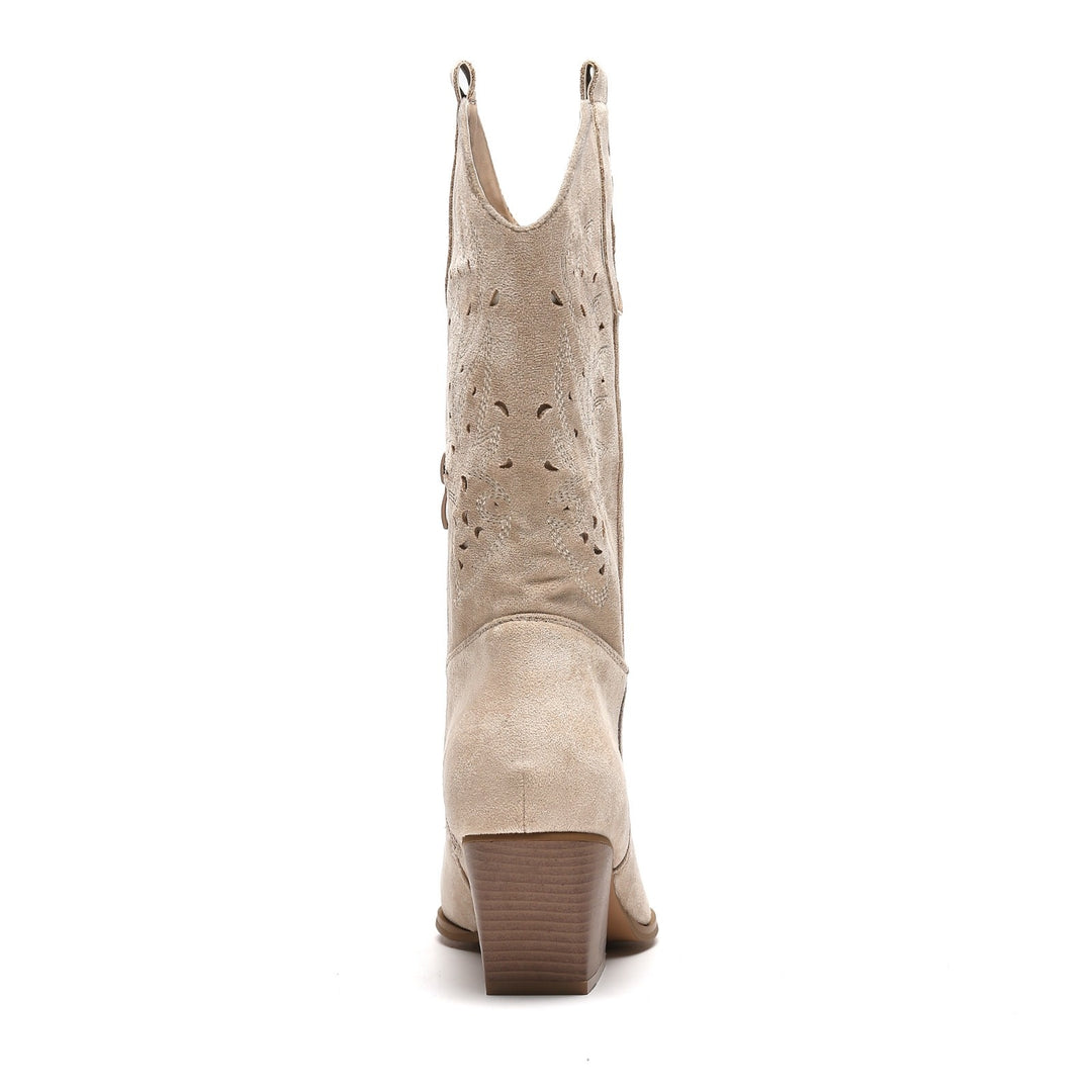 Smile Favorites Cowboylaarzen Beige Suède Western